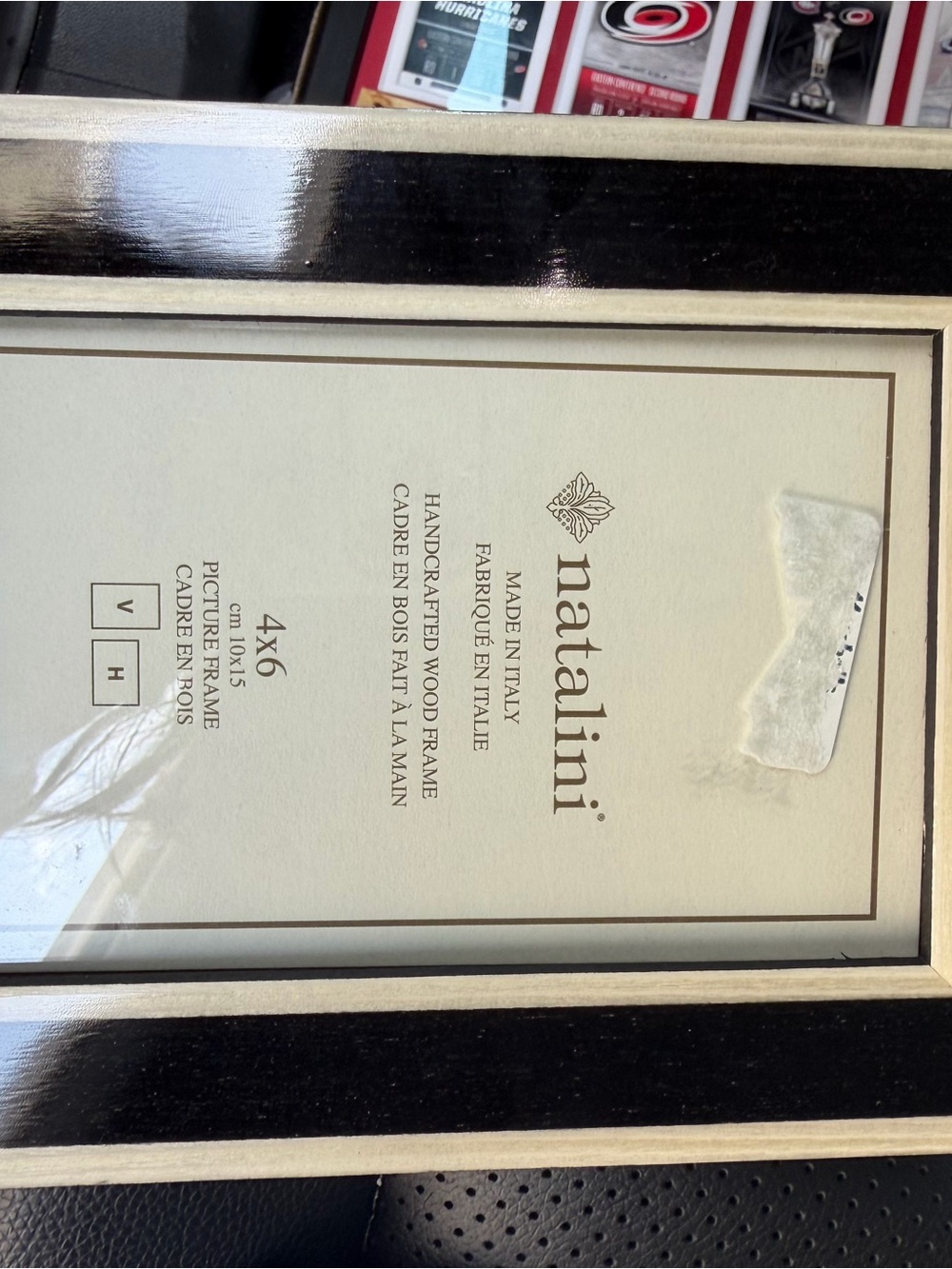 Natalini Black and Cream Two-Tone Handcrafted Wood Picture Frame (4x6)